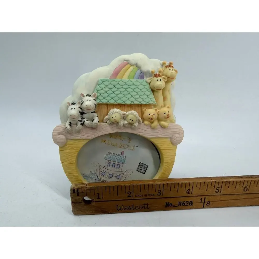 Russ Baby Noah's Menagerie Photo Frame 2.5x3.5 Hand Painted NIB 24329